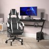 Flash Furniture White LeatherSoft Gaming Chair with Skater Wheels CH-00288-WH-RLB-GG